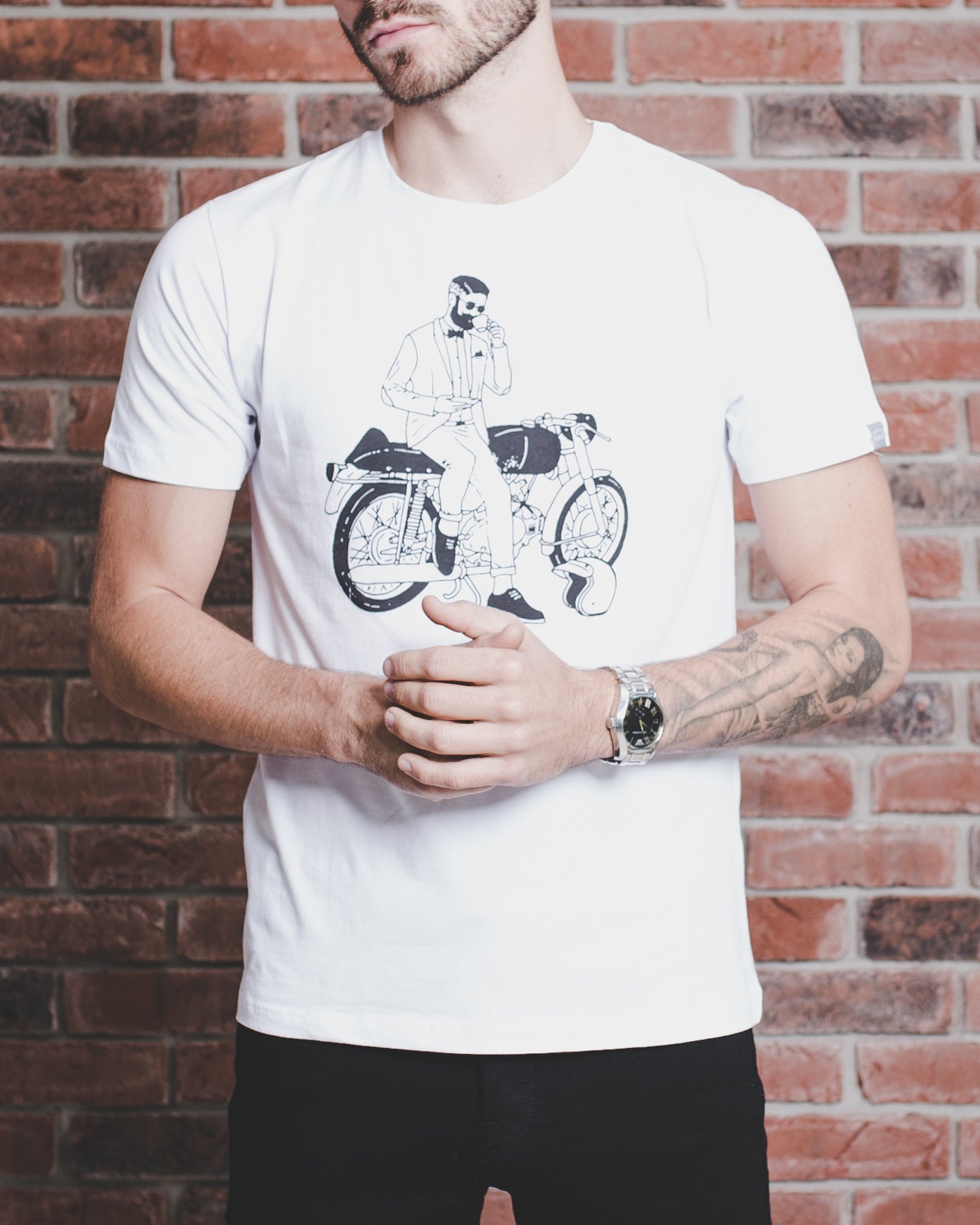 WANT Men's Cafe Racer Motorcycle Organic T-Shirt