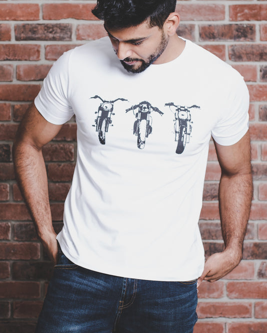 Three Motorcycle Tee - WANT Men's Organic T-Shirt