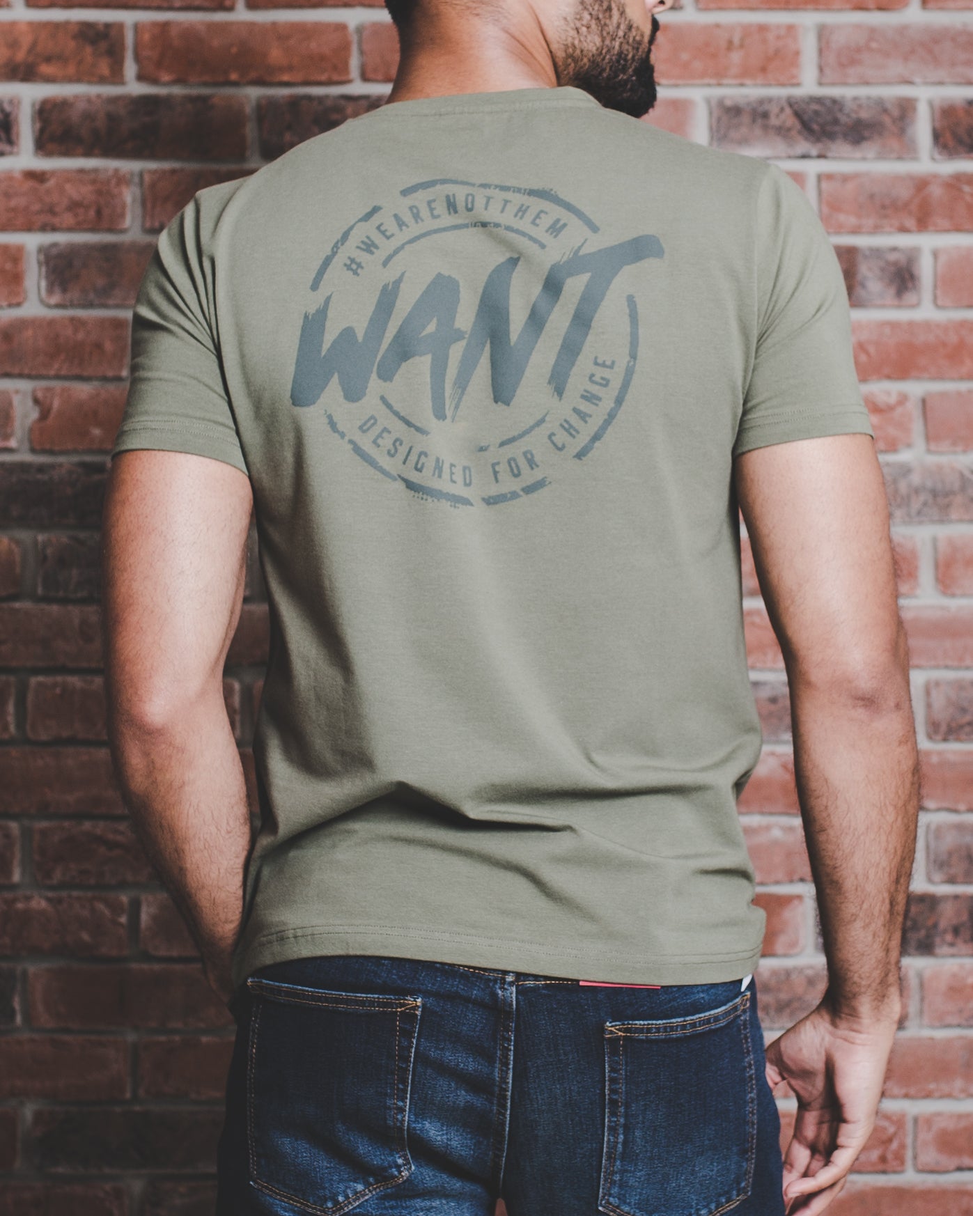 Designed For Change Organic WANT T-Shirt - Khaki