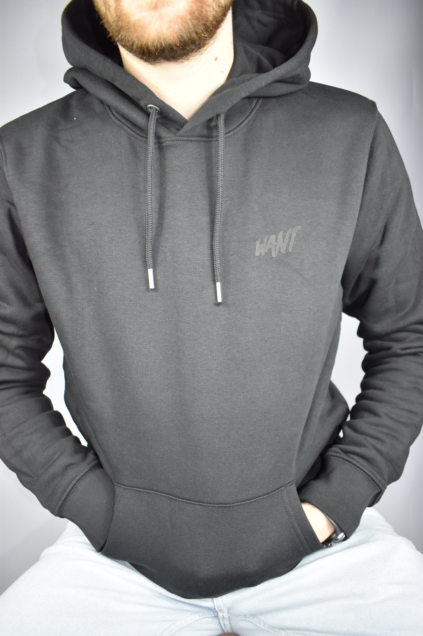All Black Organic WANT Hoodie - Limited Edition