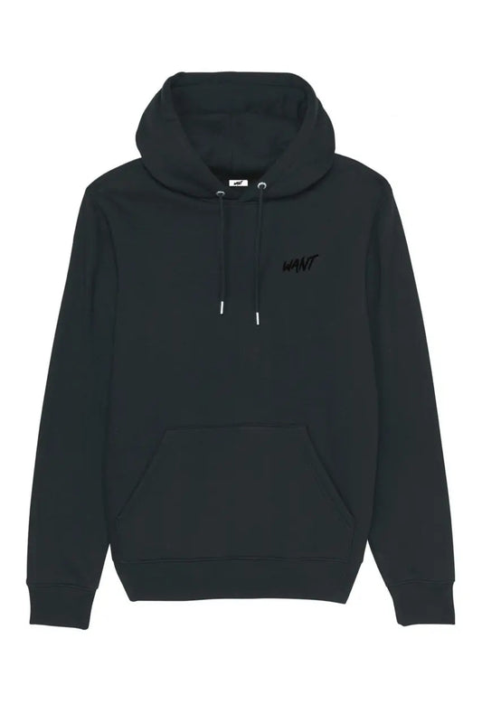 All Black Organic WANT Hoodie - Limited Edition