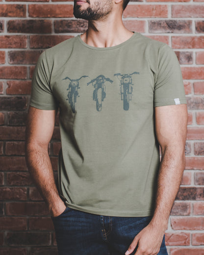 Three Motorcycle Tee - WANT Men's Organic T-Shirt