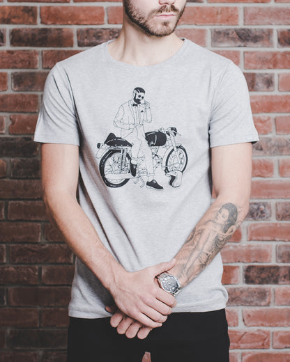 WANT Men's Cafe Racer Motorcycle Organic T-Shirt